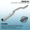 Gravity Exhaust centre sections are designed in house using the OEM mounting points to ensure smooth fitment every time. Using the highest quality T304 stainless steel for performance and durability.