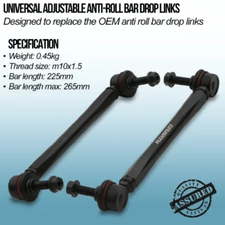 Gravity Performance drop links are fully adjustable