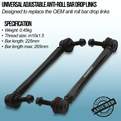 Gravity Performance drop links are fully adjustable