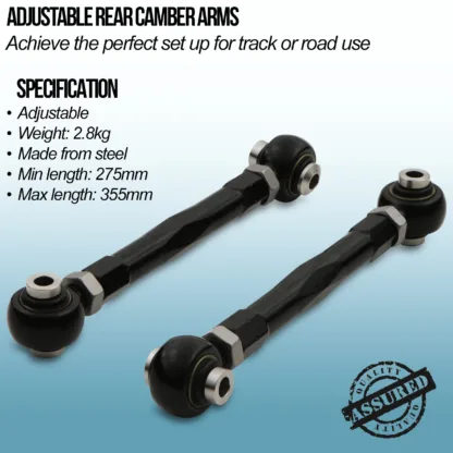 Gravity Performance camber arms are fully adjustable