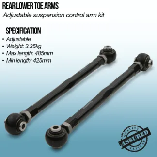 Adjustable suspension control arm kit designed to directly replace the standard units