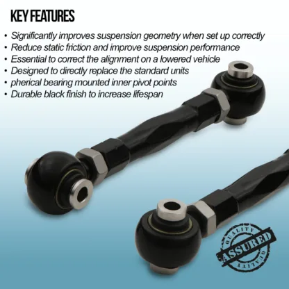 allowing greater geometric adjustment than the OEM arm and helping you achieve the perfect set up for track or road use.