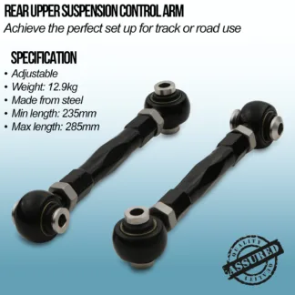 Gravity Performance suspension arms are fully adjustable