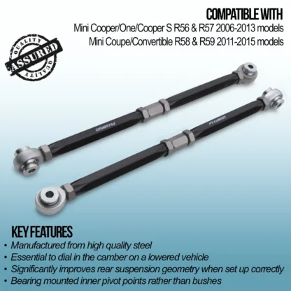 Gravity Performance camber arms are fully adjustable