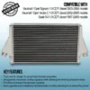 Tube and fin design for good heat transfer properties with low weight and low pressure drop across its core.