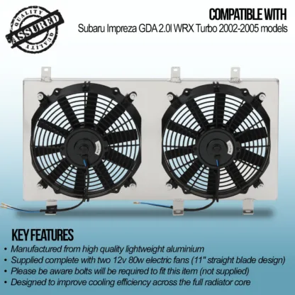 and supplied with a double 11' Fan setup