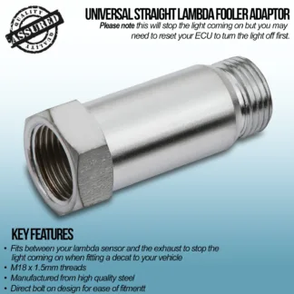 Fits between your lambda sensor and the exhaust to stop the EML coming on when fitting a decat to your vehicle