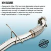 Mandrel bent and fully TIG welded for strength and durability