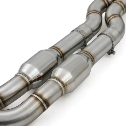 Free flowing system to get the most from the 6 cylinder twin turbo Engine